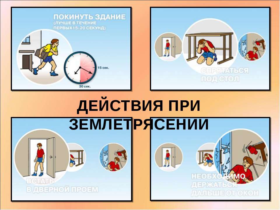 Правила поведения при землетрясении