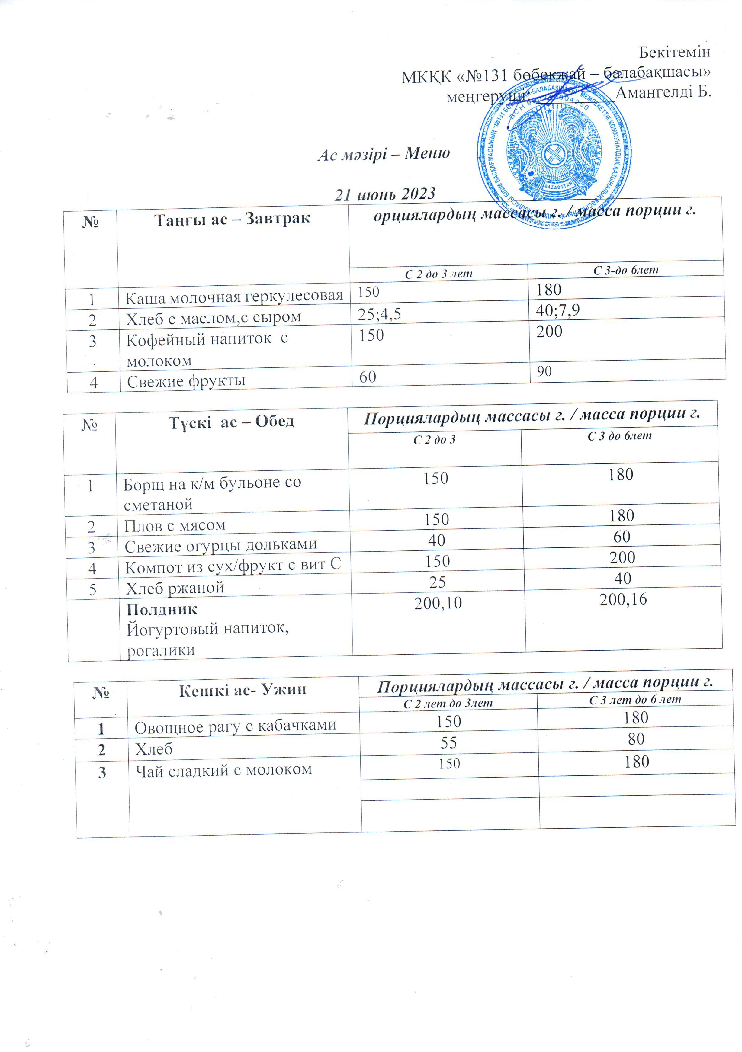 меню 21.06.2023