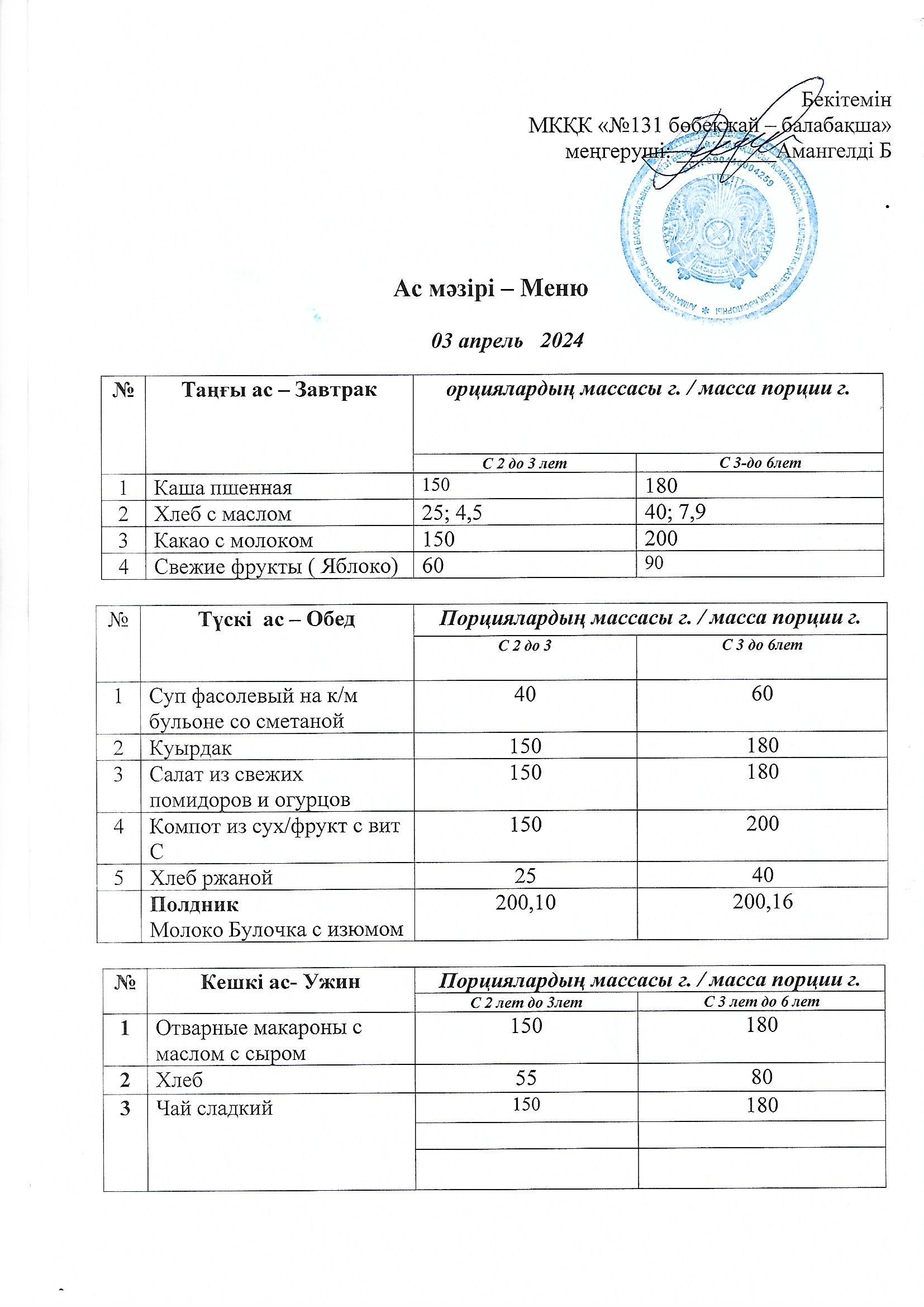 Менб 03 апрель 2024 г