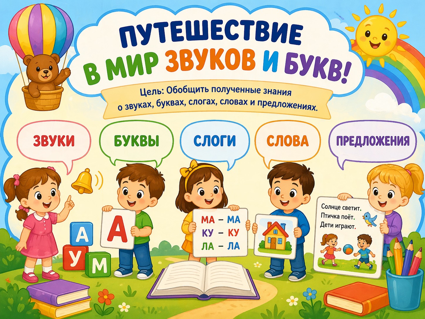 Тема: «Путешествие в мир звуков и букв»