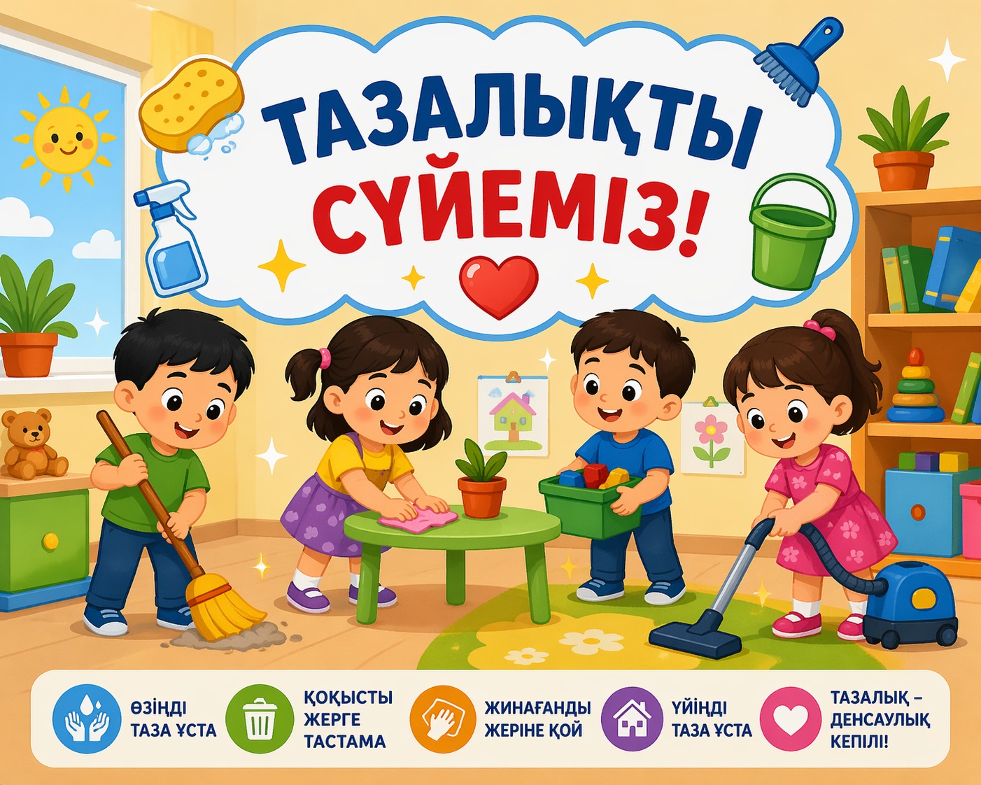 Тақырыбы:Тазалықты сүйеміз.